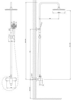 Душевая система ESKO VST114 хром